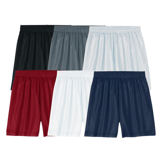 48 Pack Youth Mesh Gym Shorts - Assorted Colors Pack