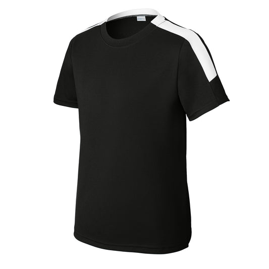 36 Pack Youth Crew Neck Short Sleeve Moisture-Wicking Team Shirt - Black / White