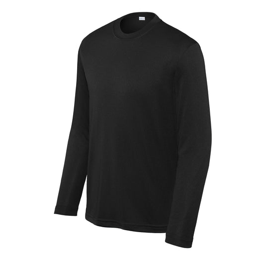 48 Pack Youth Long Sleeve Performance Tee - Black