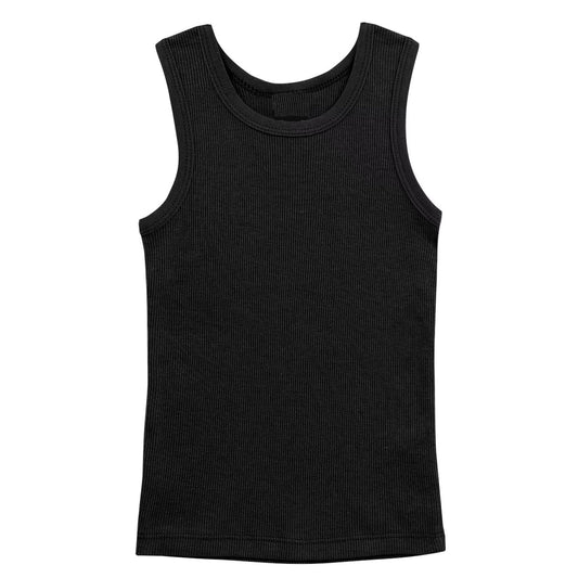 48 Pack Youth Ribbed Tank Top Shirts - Black