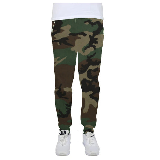 24 Pack Youth Fleece Jogger Sweatpants with Zipper Pockets - Army Camo