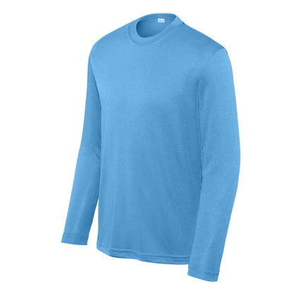 48 Pack Youth Long Sleeve Performance Tee - Royal Blue