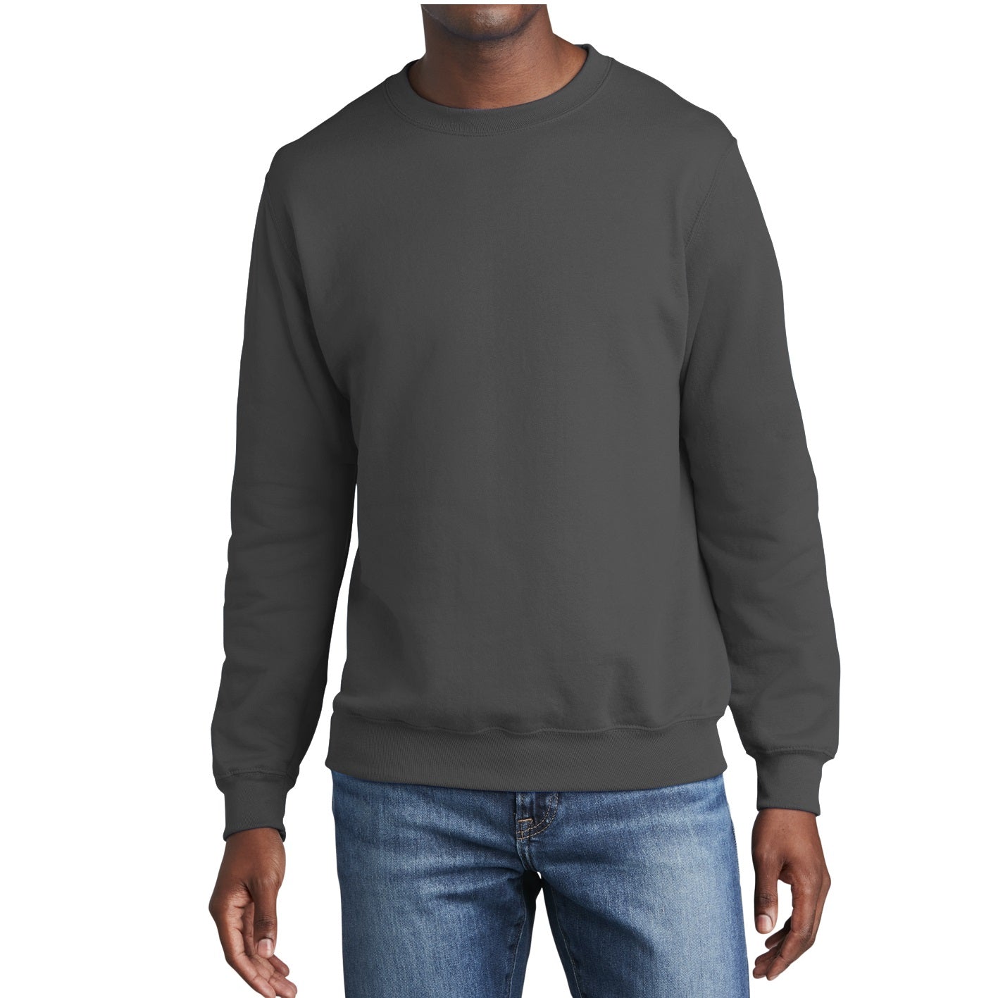 24 Pack Men's Crewneck Sweatshirt - Black