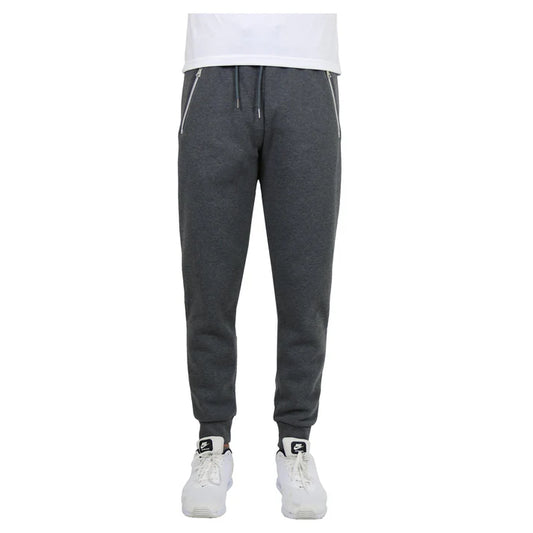 24 Pack Youth Fleece Jogger Sweatpants with Zipper Pockets - Charcoal