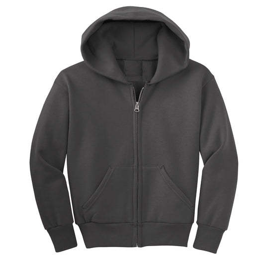 24 Pack Youth Zip Up Hoodie - Charcoal