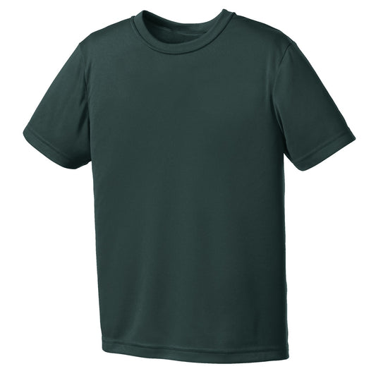 48 Pack Youth Short Sleeve Performance Tee - Dark Green