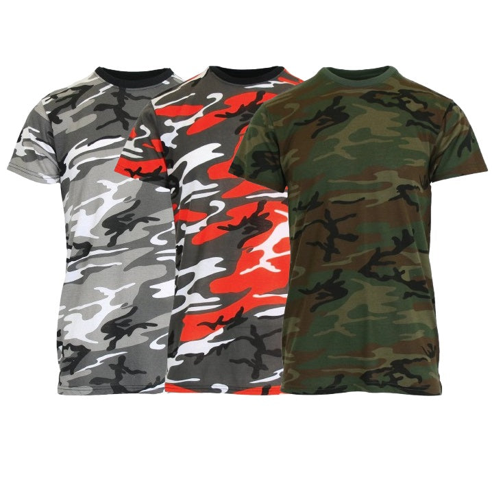 24 Pack Youth Camo T-Shirt - Assorted Colors Pack B