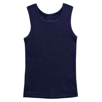 48 Pack Youth Ribbed Tank Top Shirts - Heather Grey