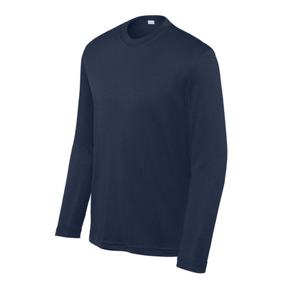 48 Pack Youth Long Sleeve Performance Tee - Royal Blue