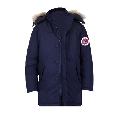 24 Pack Youth Heavyweight Long Parka Winter Coat - Navy