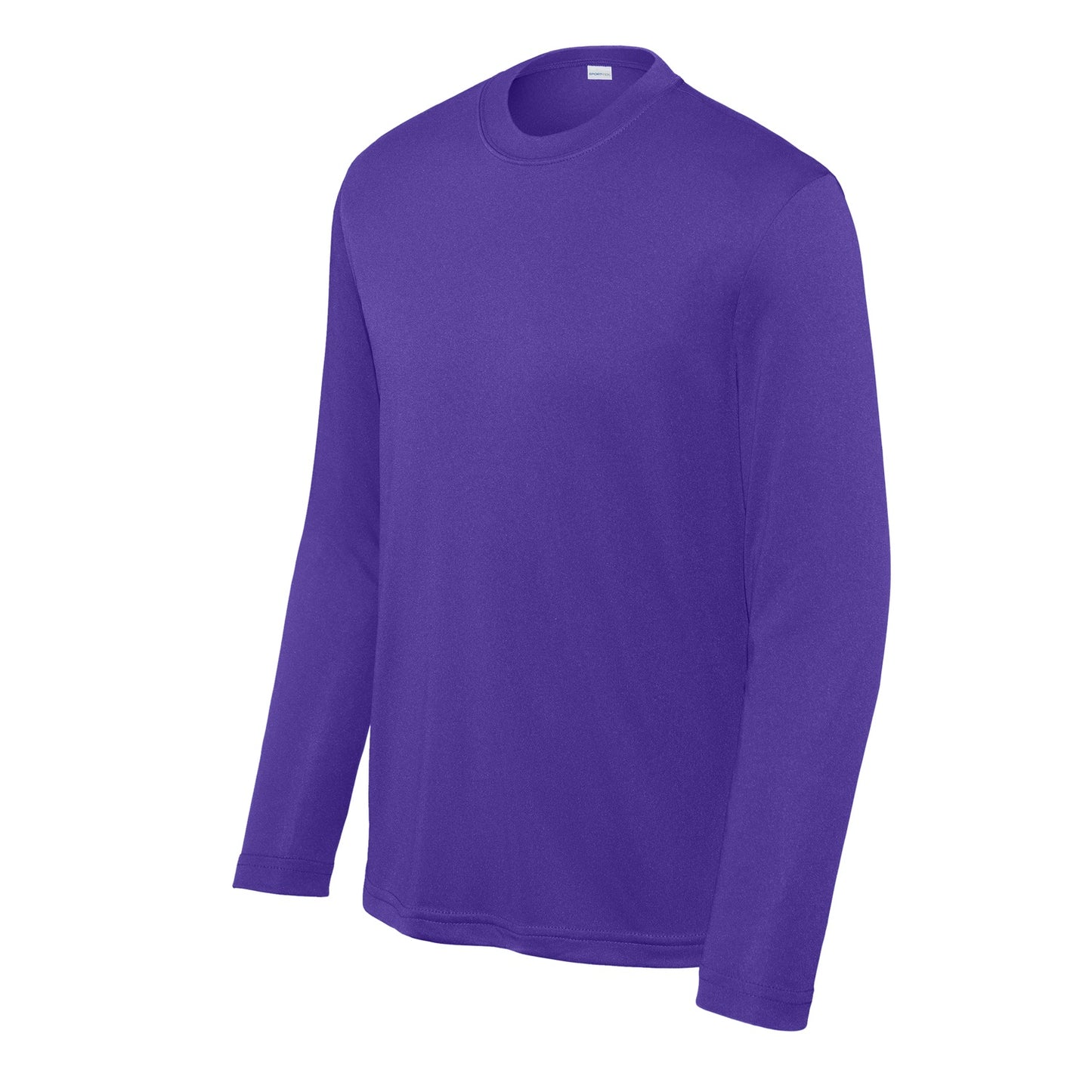 48 Pack Youth Long Sleeve Performance Tee - Royal Blue