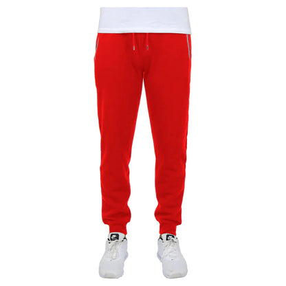 24 Pack Youth Fleece Jogger Sweatpants with Zipper Pockets - Burgundy