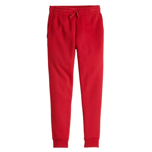 24 Pack Youth Fleece Jogger Sweatpants - Red