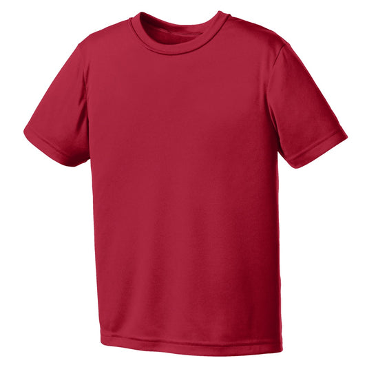 48 Pack Youth Short Sleeve Performance Tee - Red