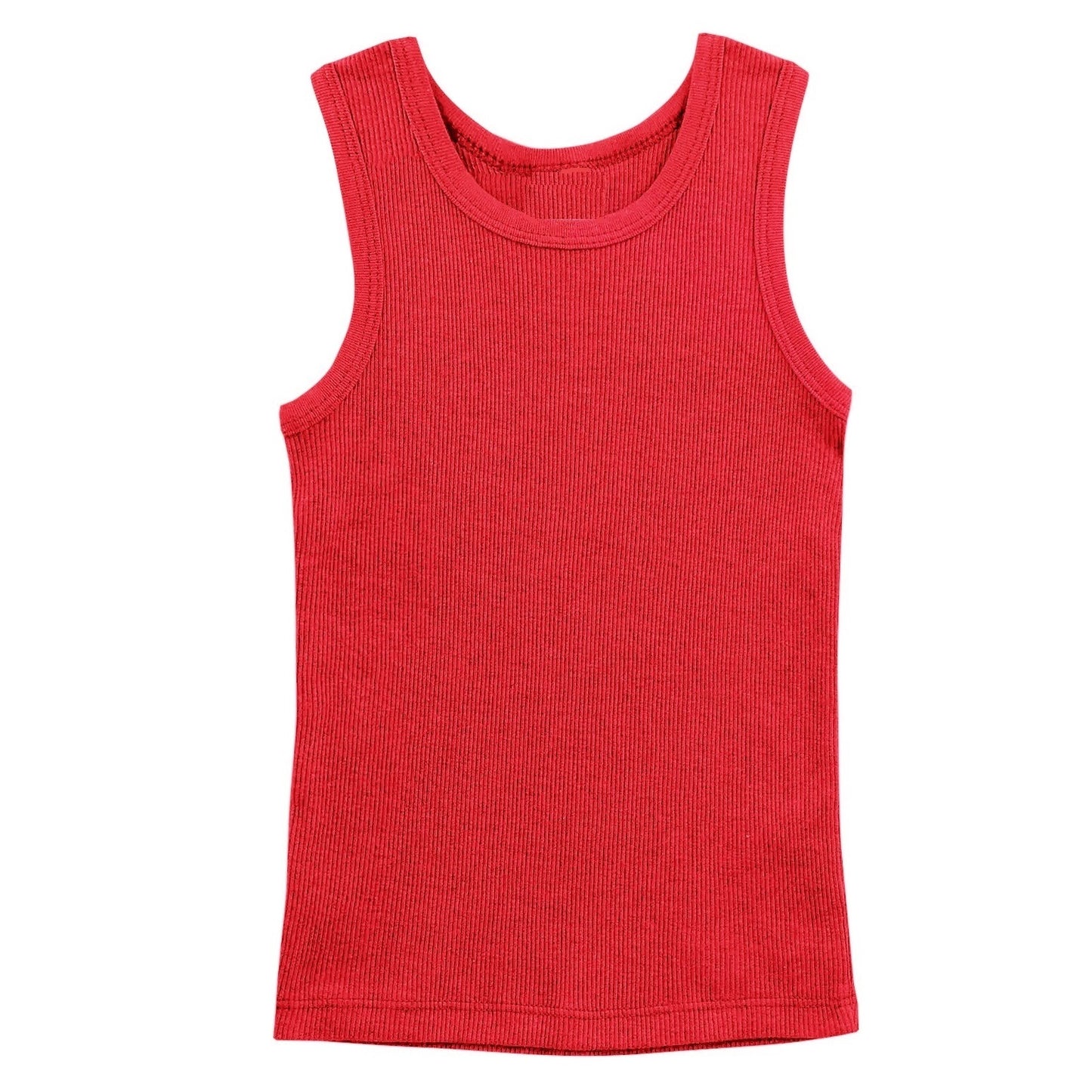 48 Pack Youth Ribbed Tank Top Shirts - Heather Grey