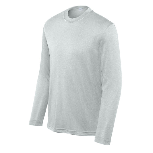 48 Pack Youth Long Sleeve Performance Tee - Silver