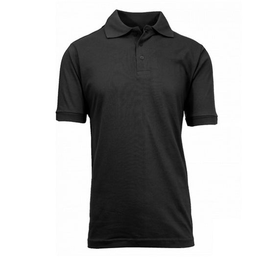 36 Pack Boys Short Sleeve Pique Polo Shirt - Black