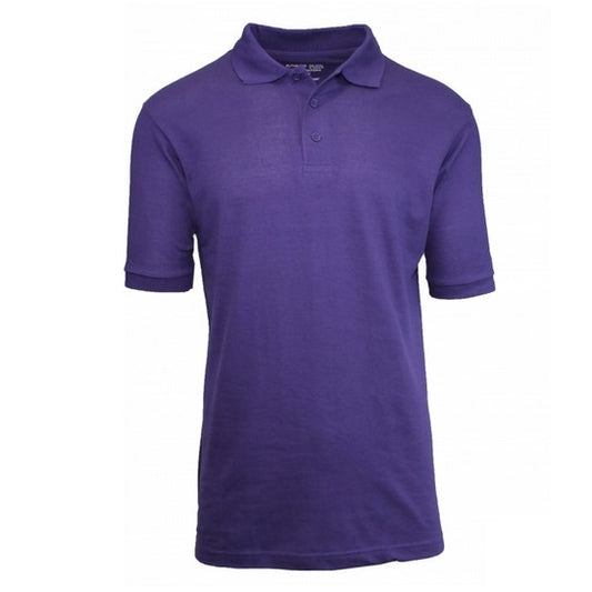 36 Pack Boys Short Sleeve Pique Polo Shirt - Purple