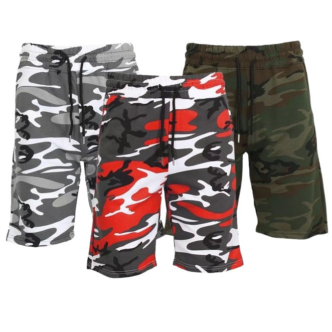 24 Pack Youth Camo French Terry Shorts - Assorted Colors Pack B