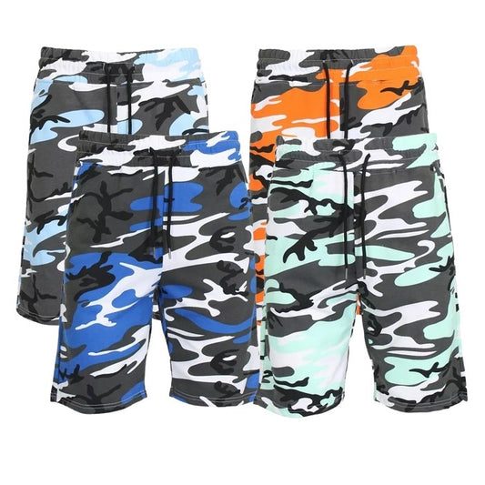 24 Pack Youth Camo French Terry Shorts - Assorted Colors Pack B