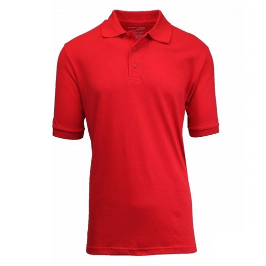 36 Pack Boys Short Sleeve Pique Polo Shirt - Red