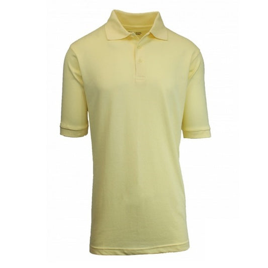 36 Pack Boys Short Sleeve Pique Polo Shirt - Yellow